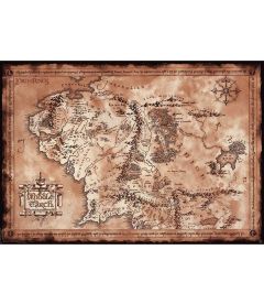 Poster Lord Of The Rings - Mappa Terra Di Mezzo