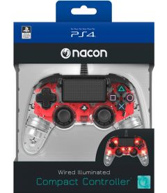 Nacon Wired Compact Controller (Rosso Luminoso)