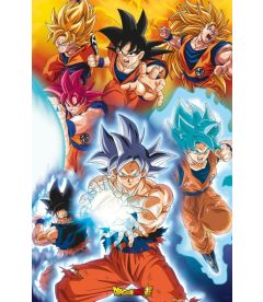 Dragon Ball Super - Goku's Traformations (91,5 x 61 cm)