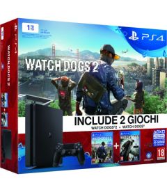 PS4 1TB Slim + Watch Dogs + Watch Dogs 2 (D Chassis)