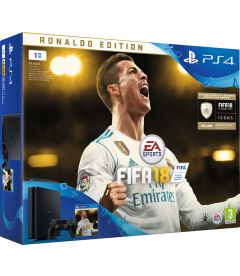 PS4 1TB Slim +  FIFA 18 Ronaldo Edition (E Chassis)
