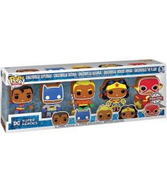 Funko Pop! DC Comics - Gingerbread Superman, Batman, Aquaman, Wonder Woman, Flash (9 cm)