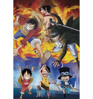Poster One Piece - Ace Sabo Luffy