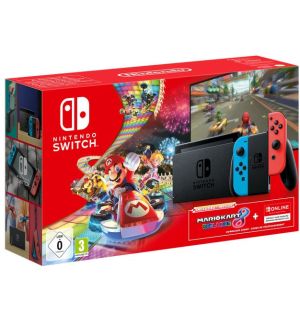 Nintendo Switch + Mario Kart 8  + Abbonamento Online 3 Mesi (Neon)