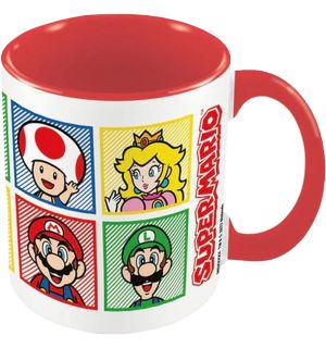 Tazza Super Mario - Mario, Luigi, Toad, Peach