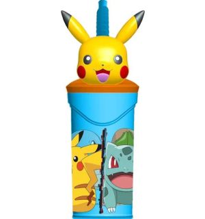 Pokemon - Testa Pikachu 3D (Con Cannuccia, 360 ml)