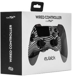 Wired Controller Nero Bianco (PS4)