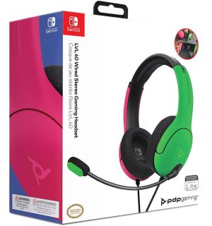 Cuffie Gaming Stereo LVL40 (Rosa/Verde, Switch, Switch Lite)