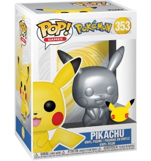 Funko Pop! Pokemon - Pikachu (Metallic, 9 cm)