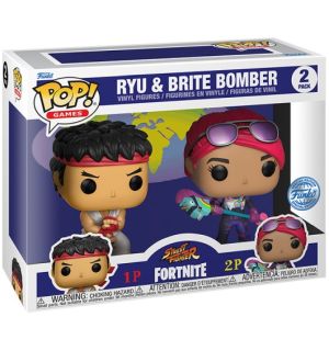 Funko Pop! Street Fighter & Fortnite - Ryu & Brite Bomber (9 cm)
