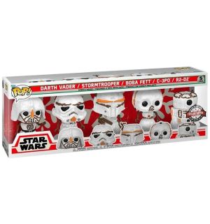 Funko Pop! Star Wars - Darth Vader, Stormtrooper, Boba Fett, C-3PO, R2-D2 (9 cm)