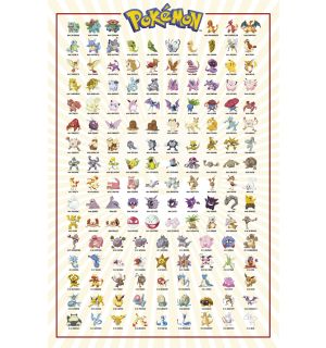 Poster Pokemon - Kanto Pokemon