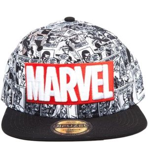 Cappellino Marvel - Logo Rosso e Bianco (Con Visiera)