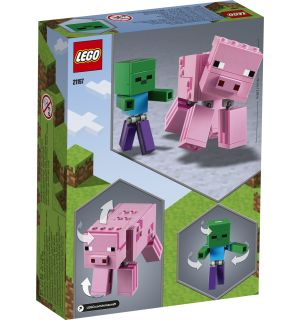 Lego Minecraft - Maiale E Baby Zombi (Maxi Figure)