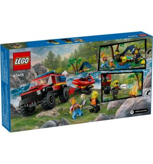 Lego City - Fuoristrada Antincendio E Gommone Di Salvataggio