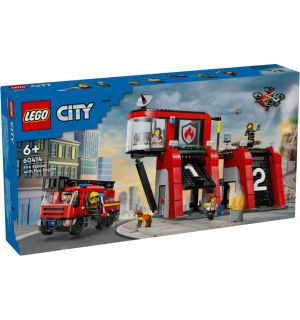 Lego City - Caserma Dei Pompieri E Autopompa