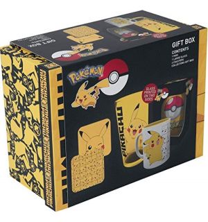 Pokemon - Pikachu (Bicchiere, Tazza, 2 Portabicchiere)