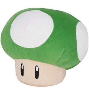 Super Mario - Fungo 1-UP (Verde, 15 cm)