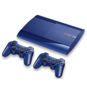 PS3 500GB Ultra Slim + 2 Dualshock Blue