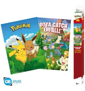 Pokemon - Pikachu e Eevee (Mini Poster, 52 x 38 cm)