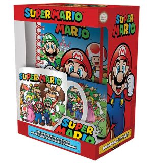 Super Mario - Bumper Set (Tazza + Taccuino + Portachiavi)