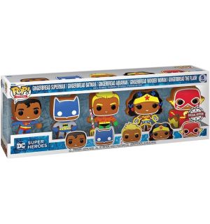 Funko Pop! DC Comics - Gingerbread Superman, Batman, Aquaman, Wonder Woman, Flash (9 cm)
