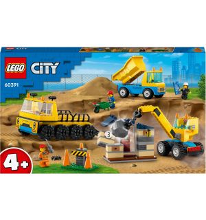 Lego City - Camion Da Cantiere E Gru Con Palla Da Demolizione