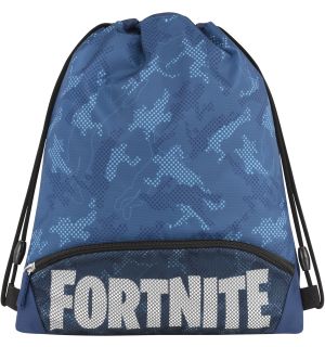 Fortnite (Coulisse Con Doppia Tasca, Camouflage Blu)